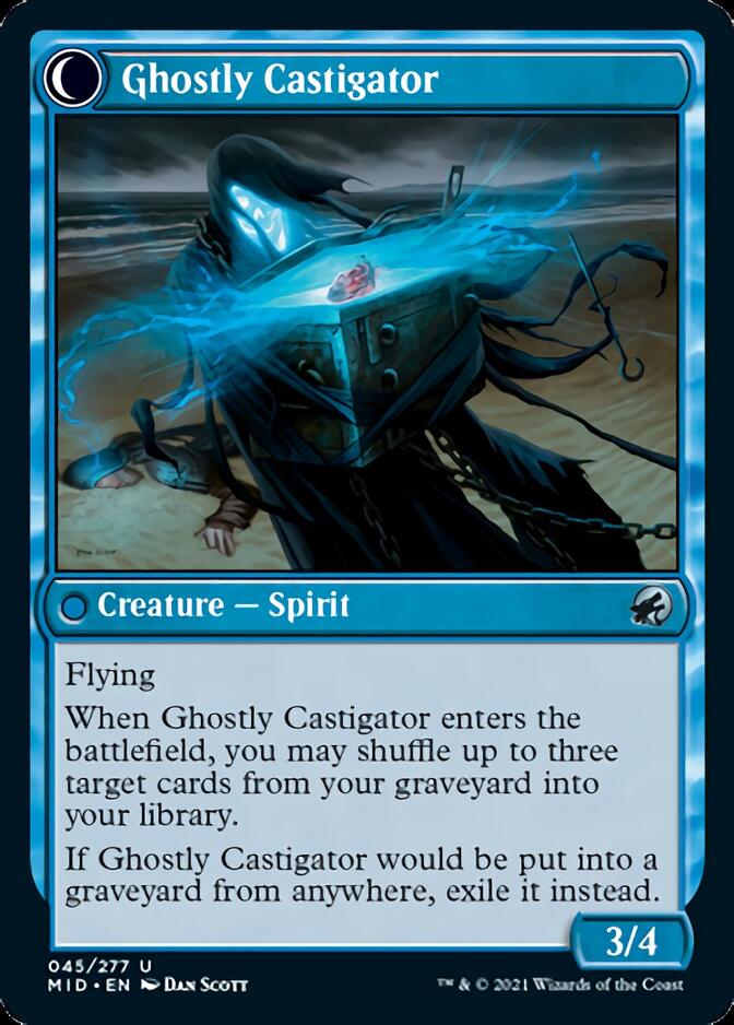 {C} Covetous Castaway // Ghostly Castigator [Innistrad: Midnight Hunt][MID 045]