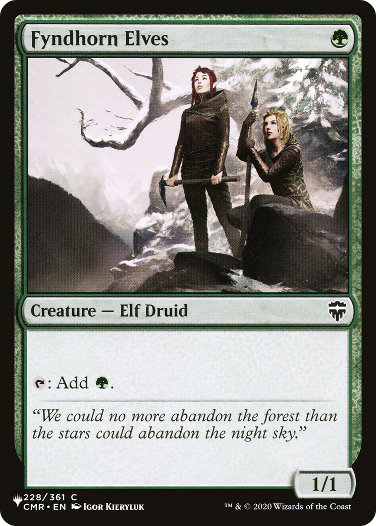 {C} Fyndhorn Elves [LIST CMR-228]