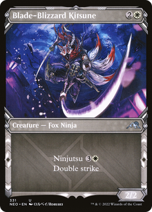 {C} Blade-Blizzard Kitsune (Showcase Ninja) [Kamigawa: Neon Dynasty][NEO 331]