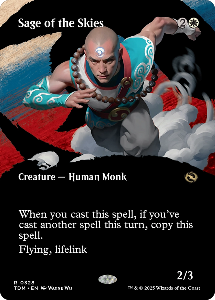 {@R} Sage of the Skies (Borderless) [Tarkir: Dragonstorm][TDM 328]
