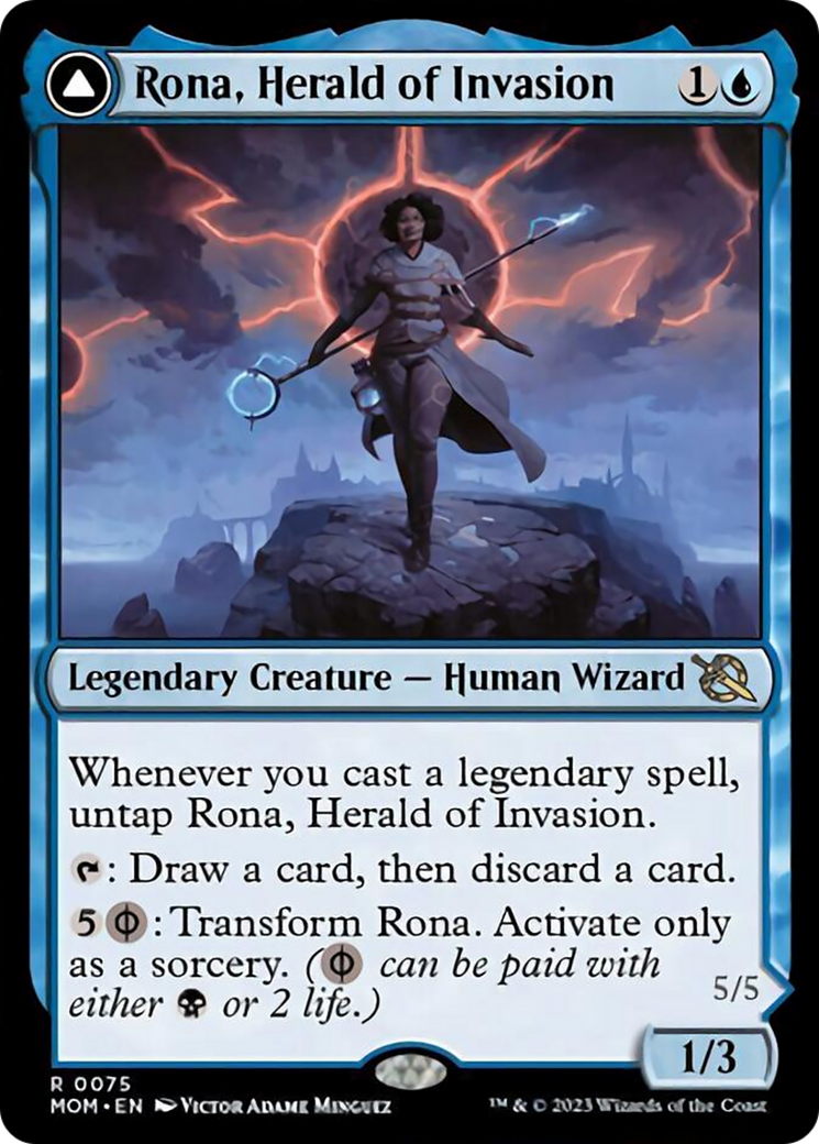 {R} Rona, Herald of Invasion // Rona, Tolarian Obliterator [March of the Machine][MOM 075]