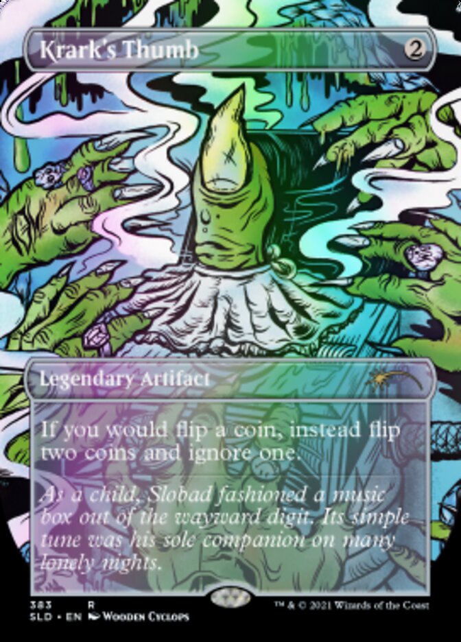 {R} Krark's Thumb // Krark's Thumb (Borderless) [Secret Lair Drop Series][SLD 383]