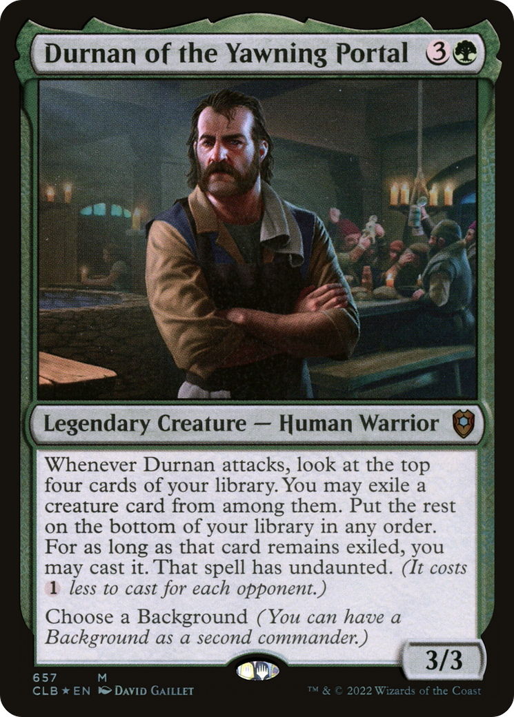 {R} Durnan of the Yawning Portal [Commander Legends: Battle for Baldur's Gate][CLB 657]