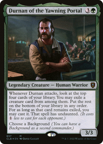 {R} Durnan of the Yawning Portal [Commander Legends: Battle for Baldur's Gate][CLB 657]