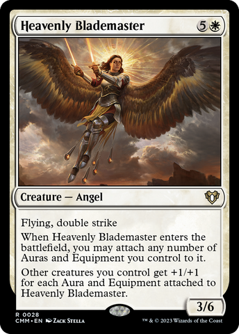 {R} Heavenly Blademaster [Commander Masters][CMM 028]