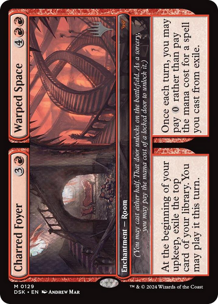 {@R} Charred Foyer // Warped Space [Duskmourn: House of Horror Promos][PP DSK 129]