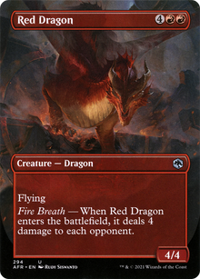 {C} Red Dragon (Borderless Alternate Art) [Dungeons & Dragons: Adventures in the Forgotten Realms][AFR 294]