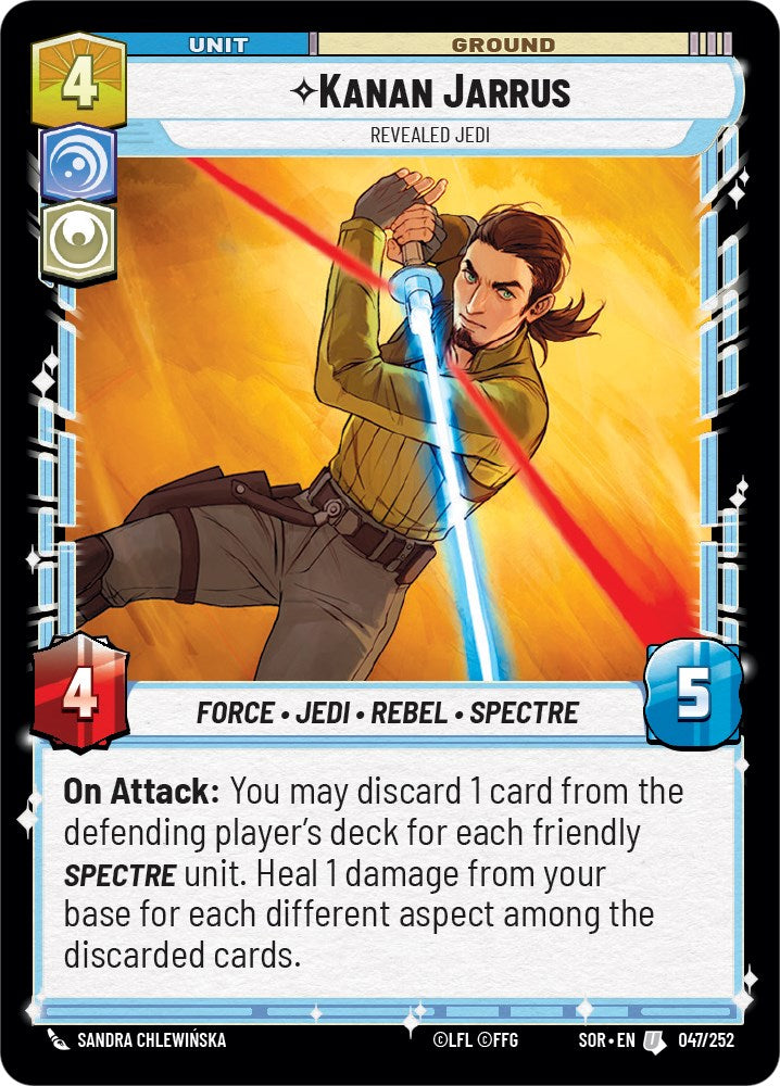 {SW-C} Kanan Jarrus - Revealed Jedi (047/252) [Spark of Rebellion]