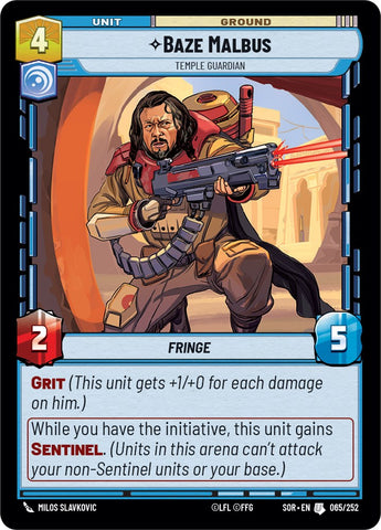 {SW-C}Baze Malbus - Temple Guardian (065/252) [Spark of Rebellion]
