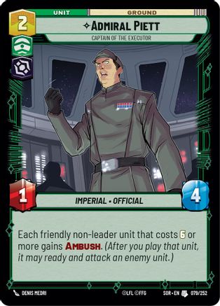 {SW-C}Admiral Piett - Captain of the Executor (079/252) [Spark of Rebellion]
