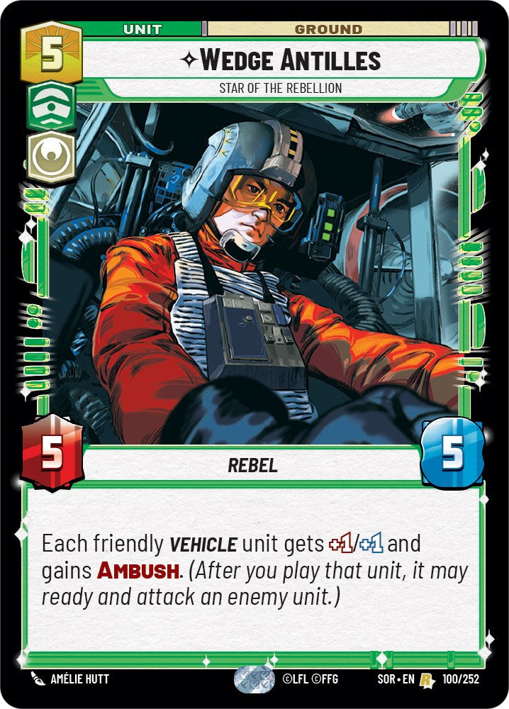 {SW-R}Wedge Antilles - Star of the Rebellion (100/252) [Spark of Rebellion]