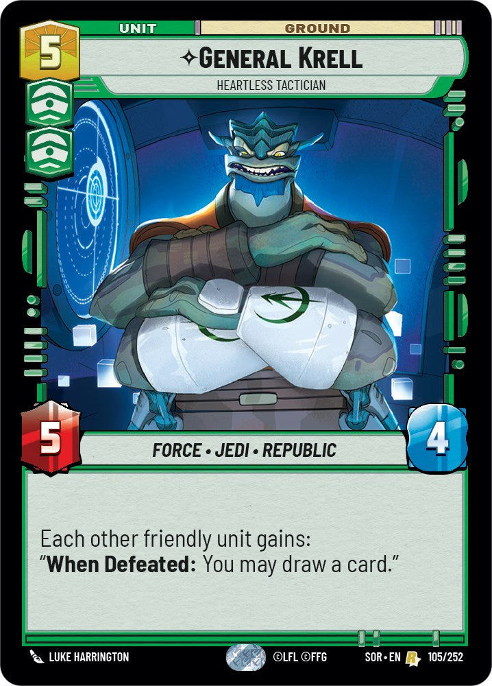 {SW-R}General Krell - Heartless Tactician (105/252) [Spark of Rebellion]