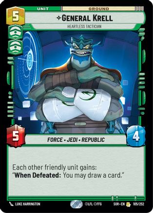 {SW-R} General Krell - Heartless Tactician (105/252) [Spark of Rebellion]
