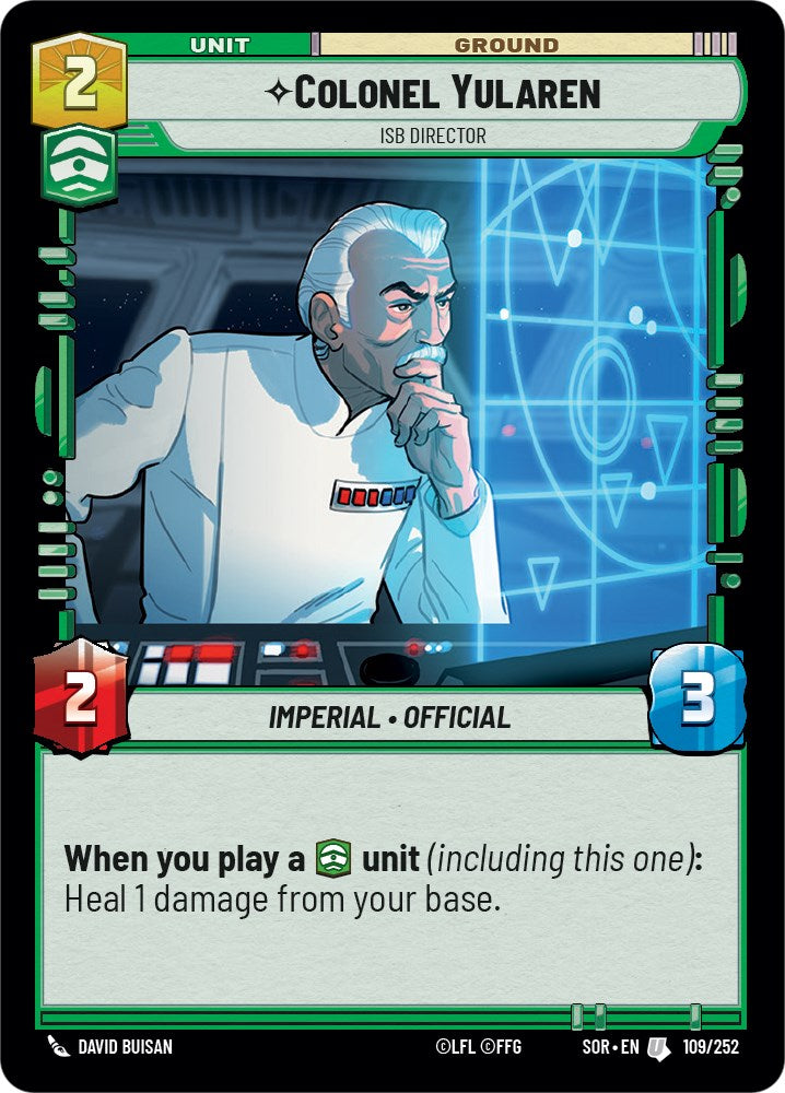 {SW-C} Colonel Yularen - ISB Director (109/252) [Spark of Rebellion]