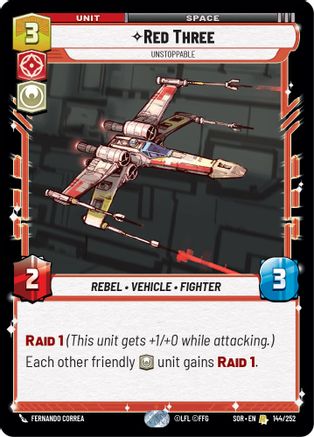 {SW-R}Red Three - Unstoppable (144/252) [Spark of Rebellion]