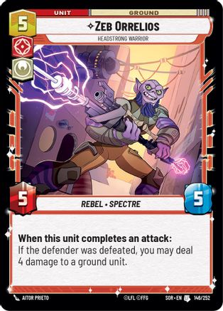 {SW-C} Zeb Orrelios - Headstrong Warrior (146/252) [Spark of Rebellion]