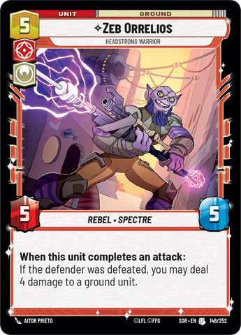 {SW-C}Zeb Orrelios - Headstrong Warrior (146/252) [Spark of Rebellion]