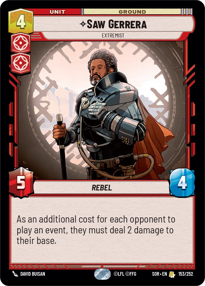 {SW-R}Saw Gerrera - Extremist (153/252) [Spark of Rebellion]