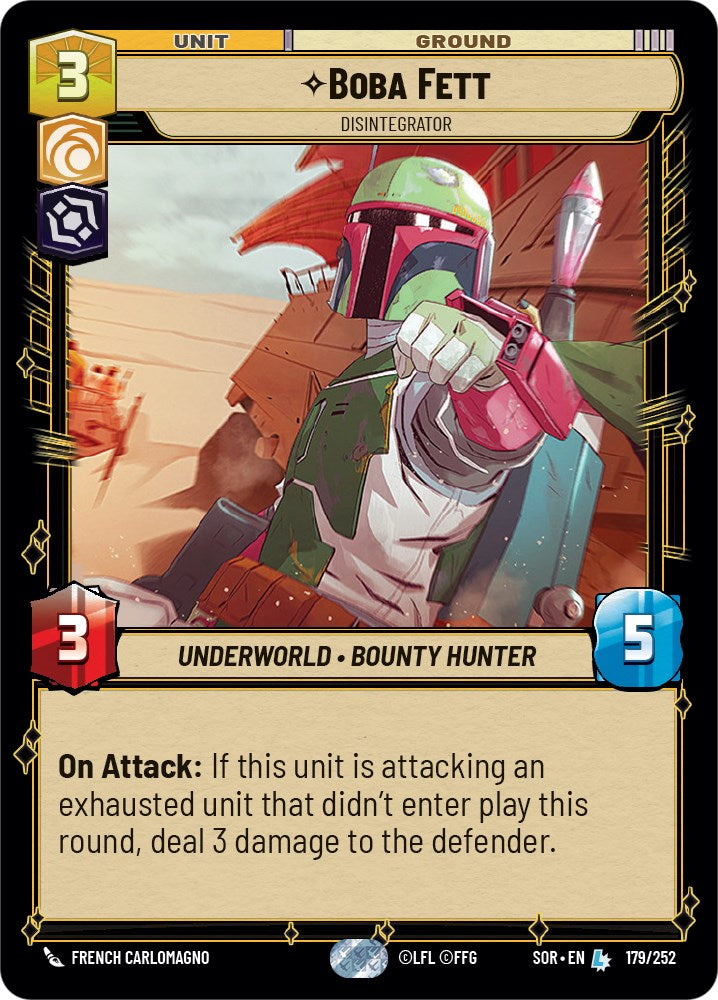 {SW-R}Boba Fett - Disintegrator (179/252) [Spark of Rebellion]