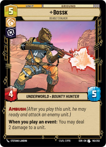{SW-C}Bossk - Deadly Stalker (182/252) [Spark of Rebellion]