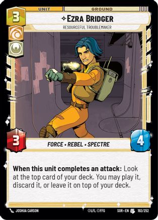 {SW-C} Ezra Bridger - Resourceful Troublemaker (192/252) [Spark of Rebellion]