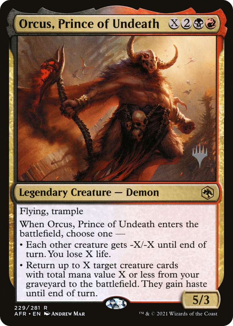 {R} Orcus, Prince of Undeath (Promo Pack) [Dungeons & Dragons: Adventures in the Forgotten Realms Promos][PP AFR 229]