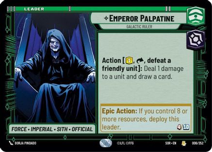 {SW-LD}Emperor Palpatine - Galactic Ruler (006/252) [Spark of Rebellion]