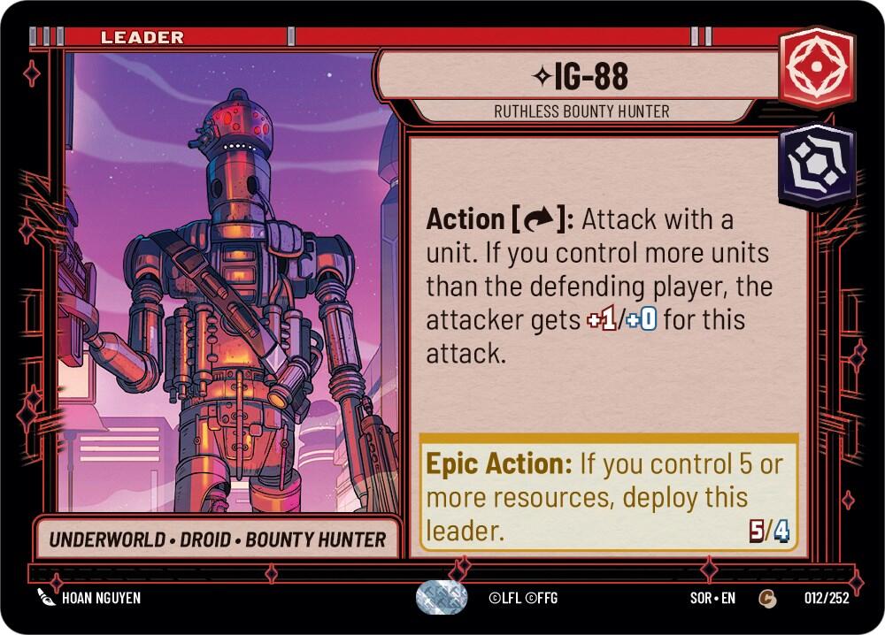 {SW-LD}IG-88 - Ruthless Bounty Hunter (012/252) [Spark of Rebellion]