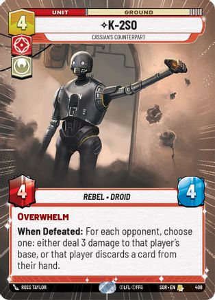 {SW-R} K-2SO - Cassian's Counterpart (Hyperspace) (408) [Spark of Rebellion]
