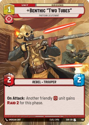 {SW-C}Benthic "Two Tubes" - Partisan Lieutenant (Hyperspace) (419) [Spark of Rebellion]