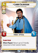 {SW-R}Lando Calrissian - Responsible Businessman (Hyperspace) (459) [Spark of Rebellion]