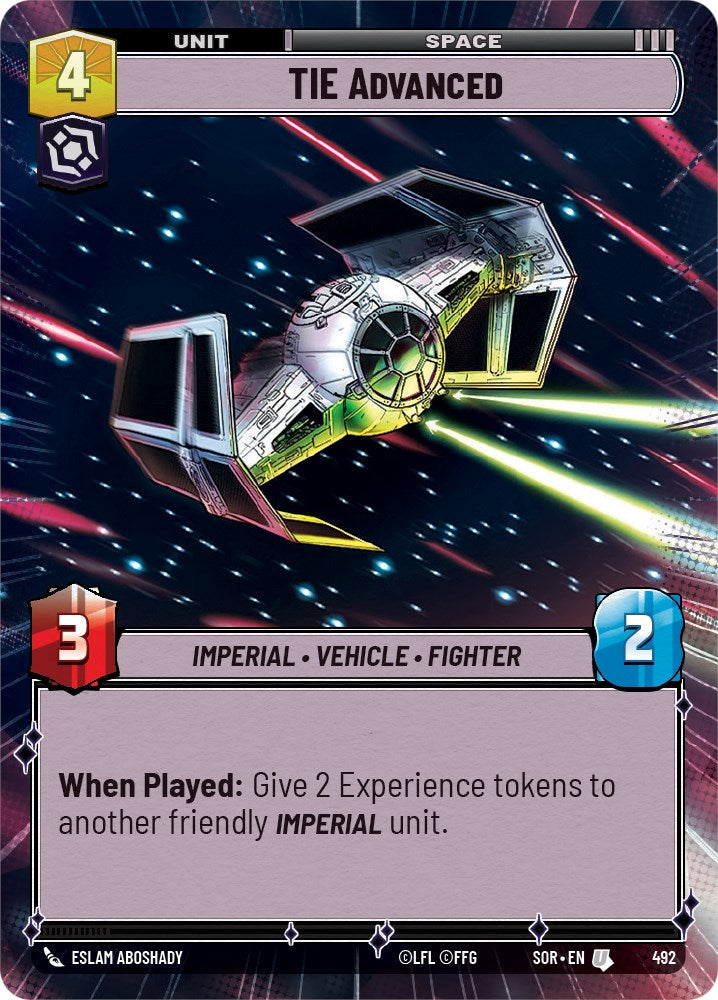 {SW-C}TIE Advanced (Hyperspace) (492) [Spark of Rebellion]