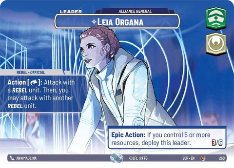 {SW-SH}Leia Organa - Alliance General (Showcase) (260) [Spark of Rebellion]