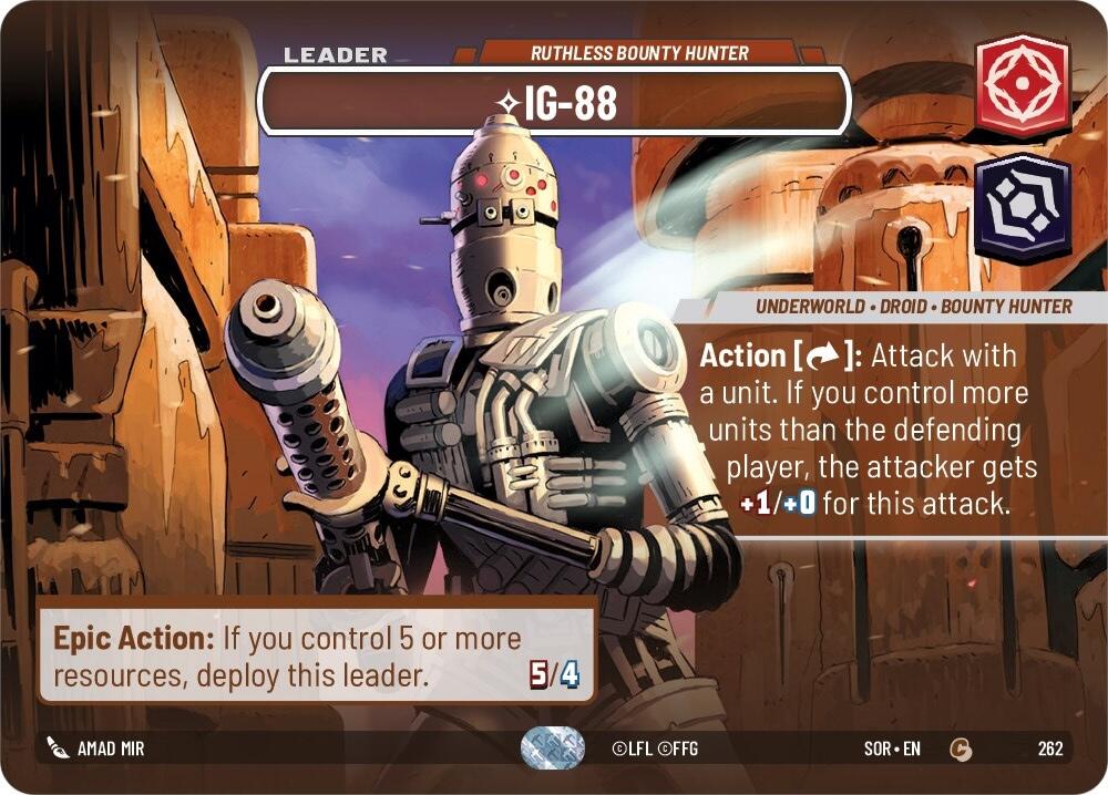 {SW-SH}IG-88 - Ruthless Bounty Hunter (Showcase) (262) [Spark of Rebellion]