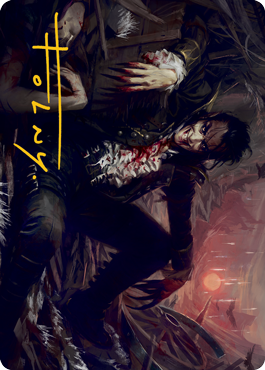 {A} Arrogant Outlaw Art Card (Gold-Stamped Signature) [Innistrad: Midnight Hunt Art Series][GS AMID 033]