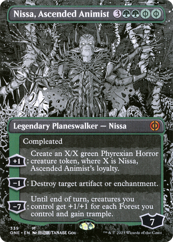 {R} Nissa, Ascended Animist (Borderless Manga) [Phyrexia: All Will Be One][ONE 339]