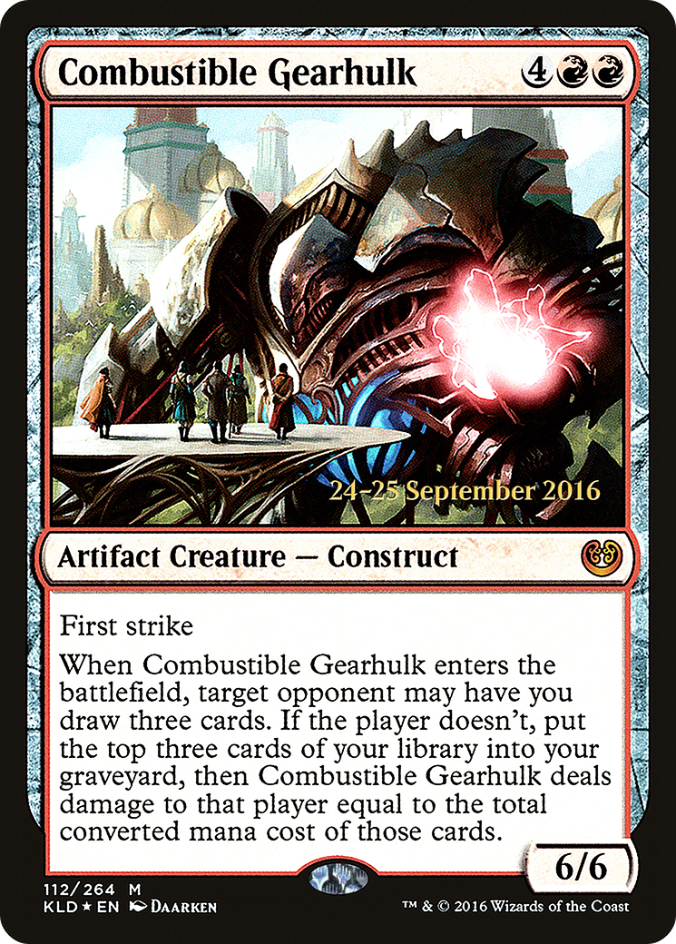 {R} Combustible Gearhulk [Kaladesh Prerelease Promos][PR KLD 112]