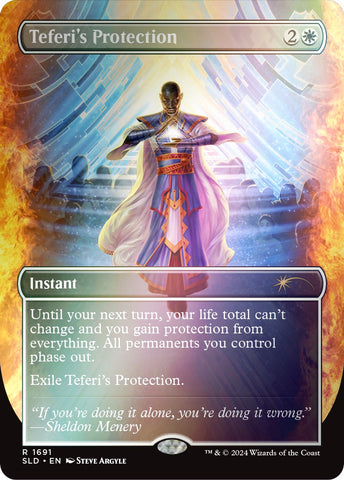 {R} Teferi's Protection (1691) (Rainbow Foil) [Secret Lair Drop Series][RBF SLD 1691]
