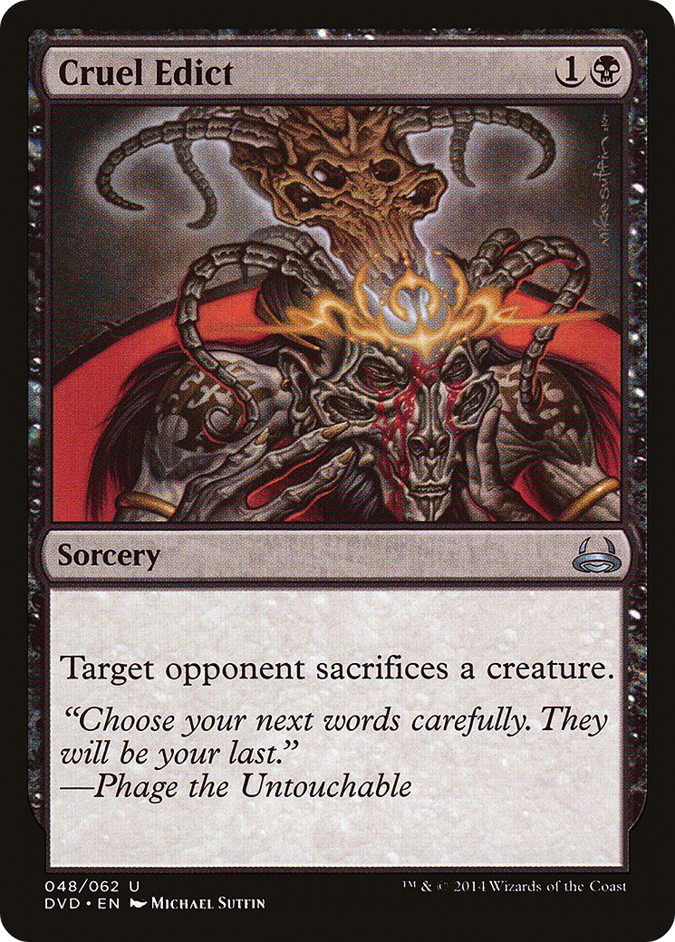 {C} Cruel Edict (Divine vs. Demonic) [Duel Decks Anthology][DVD 048]
