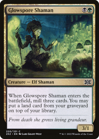 {C} Glowspore Shaman [Double Masters 2022][2X2 220]