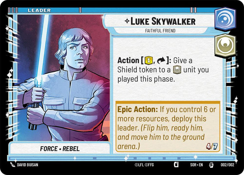 {SW-LD}Luke Skywalker - Faithful Friend (002/002) [Spark of Rebellion Prerelease Promo]