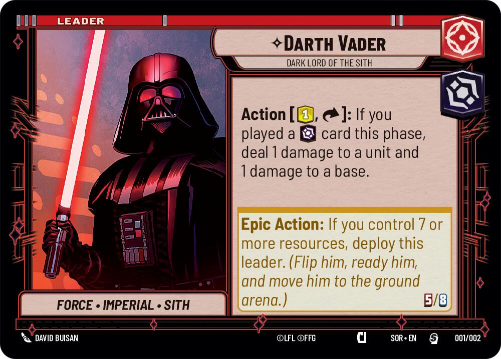 {SW-LD}Darth Vader - Dark Lord of the Sith (001/002) [Spark of Rebellion Prerelease Promo]