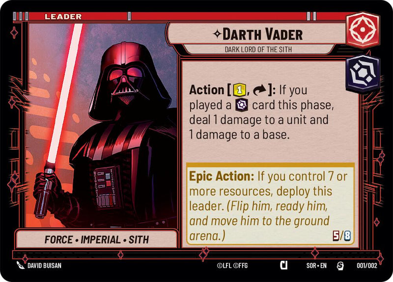 {SW-LD}Darth Vader - Dark Lord of the Sith (001/002) [Spark of Rebellion Prerelease Promo]