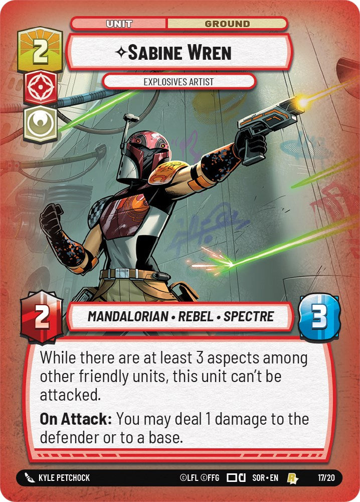 {SW-C}Sabine Wren - Explosives Artist (Weekly Play Promo) (17/20) [Spark of Rebellion Weekly Play Promo Promo]