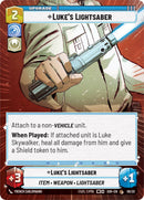 {SW-R}Luke's Lightsaber (Hyperspace) (Weekly Play Promo) (8/20) [Spark of Rebellion Weekly Play Promo Promo]