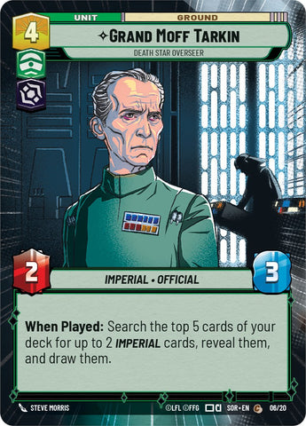 {SW-R}Grand Moff Tarkin - Death Star Overseer (Hyperspace) (Weekly Play Promo) (6/20) [Spark of Rebellion Weekly Play Promo Promo]