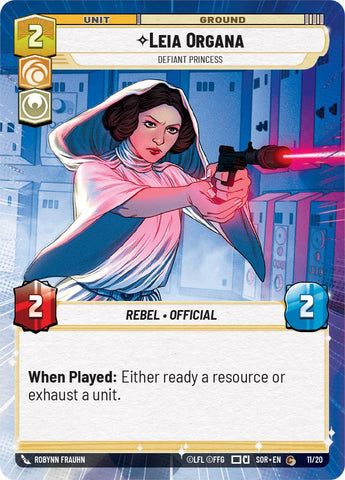 {SW-R}Leia Organa - Defiant Princess (Weekly Play Promo) (11/20) [Spark of Rebellion Weekly Play Promo Promo]