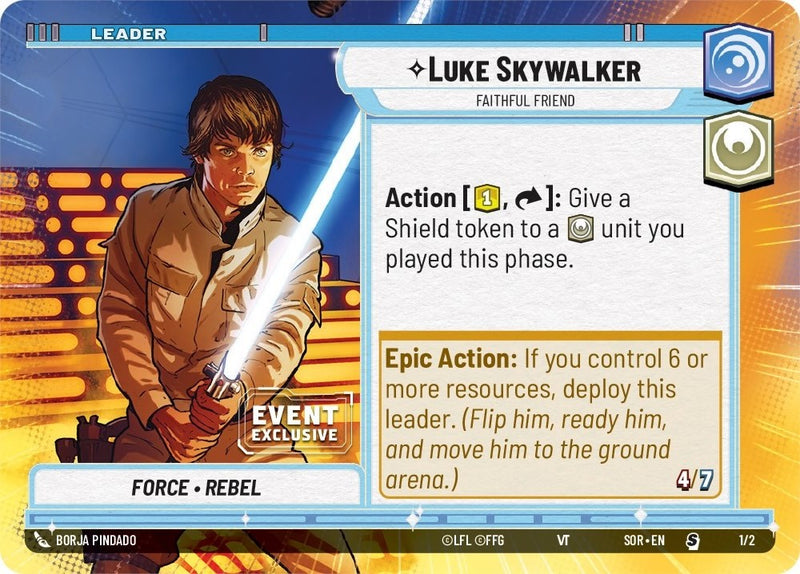 {SW-LD}Luke Skywalker - Faithful Friend (Hyperspace) (1/2) [Spark of Rebellion Event Exclusive Promo]