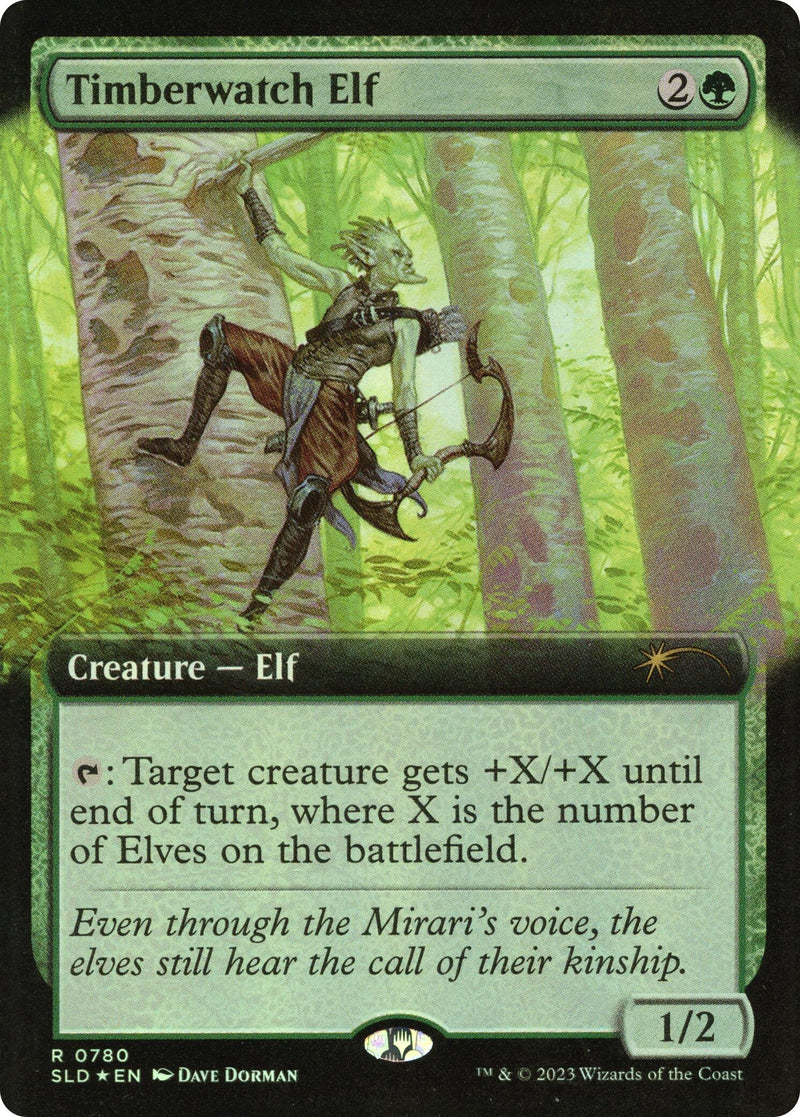 {R} Timberwatch Elf (Extended Art) [Secret Lair Drop Series][SLD 780]