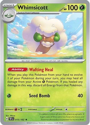 [PKM] Whimsicott (015/162) [Scarlet & Violet: Temporal Forces]
